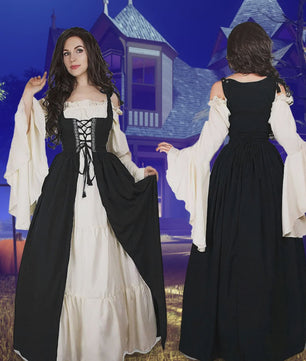 Middeleeuwse Jurk Dames - Vintage Ierse Kostuum voor Cosplay, Feest & Dans