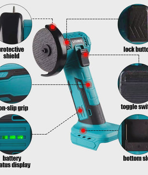 Draadloze Haakse Slijper 3 Inch - Krachtig Gereedschap voor Metaal, Hout & Auto Reparatie