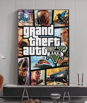 Grand Theft Auto Game Posters - Zelfklevend Muurdecoratie voor Fans