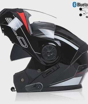 Modulaire Motorhelm Unisex met Dubbel Vizier & Bluetooth - DOT Gecertificeerd