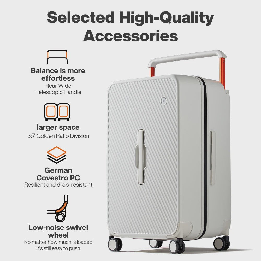 Mixi 26-inch Hardside Trolley Koffer - Ruim, Lichtgewicht en Duurzaam Reisbagage