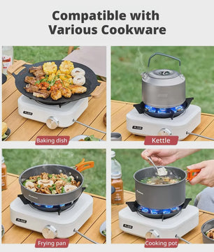 Krachtige 10000W Split-Type Campingbrander - Draagbaar & Winddicht voor Buiten BBQ