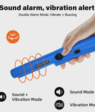 Draagbare Metaaldetector Pinpointer - Waterdicht, 360° Scanning & LED Verlichting