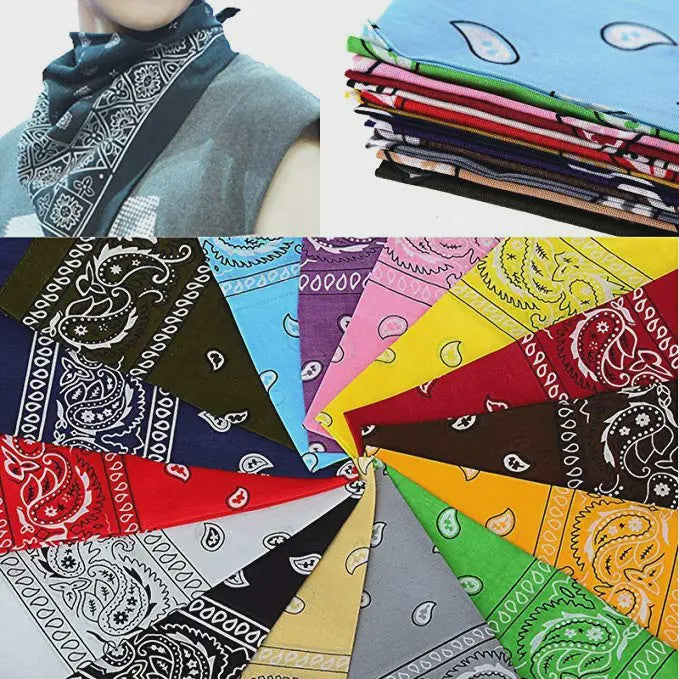 Klassieke Katoenen Bandana 55x55cm - Paisley Print Hoofdband voor Dames & Heren