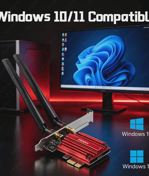 Fenvi WiFi 6E AX210 PCIe Netwerkkaart met Bluetooth 5.4 - AXE3000 Tri-Band Adapter