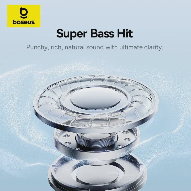 Baseus BH1 Lite Draadloze Koptelefoon - Bluetooth 6.0, 80 Uur Speeltijd, Super Bass & Heldere Oproepen