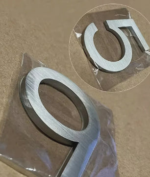 RVS Huisnummer 76mm of 152mm - Modern Zilverkleurig Adresbord
