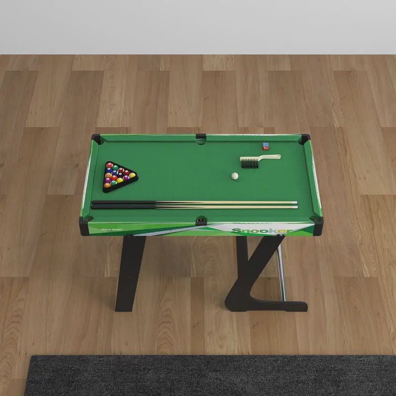 Opvouwbare Pooltafel 104x55.5x68 cm - Compleet met Keus, Ballen en Driehoek