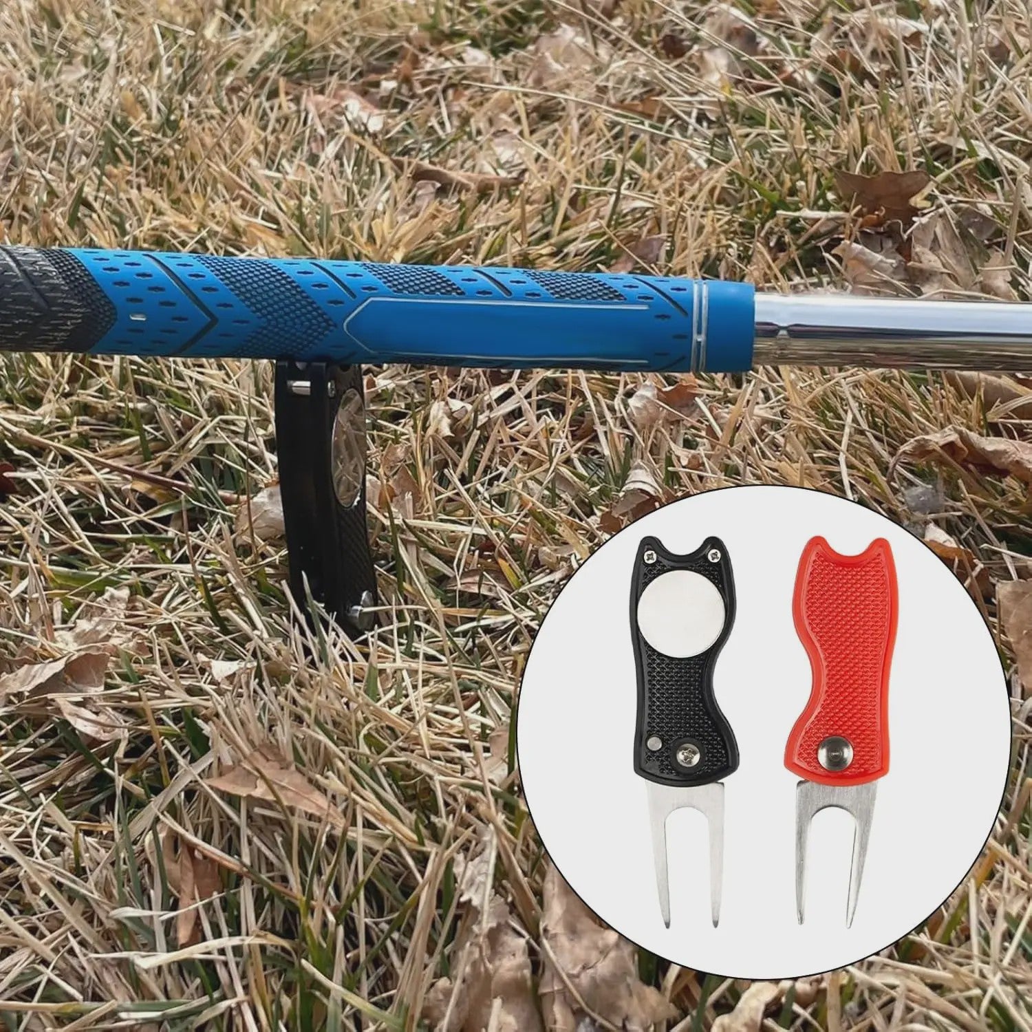 Opvouwbare Golf Divot Reparatie Tool met Magnetische Bal Marker
