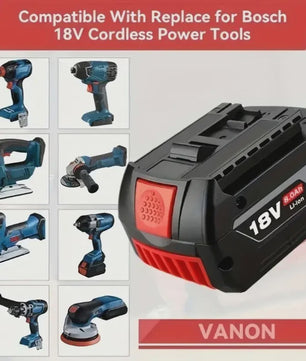 Bosch 18V 8.0Ah Li-Ion Accu Vervangend voor BAT609/BAT609G - Krachtige Gereedschapsbatterij