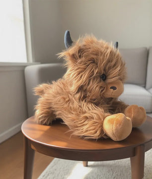 Zachte Pluche Koe Knuffel (25cm) - Schotse Hooglander Speelgoed voor Kinderen & Decoratie
