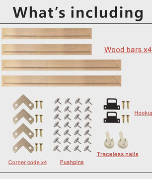 DIY Houten Canvas Frame Kit - Diverse Maten voor Schilderijen & Diamantkunst