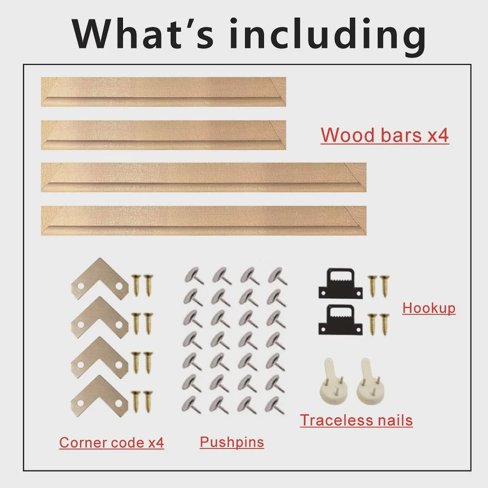 DIY Houten Canvas Frame Kit - Diverse Maten voor Schilderijen & Diamantkunst