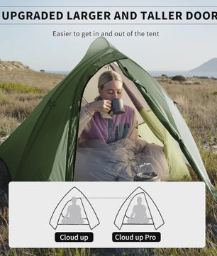 Naturehike Cloud Up Pro 1-Persoons Lichtgewicht Trekking Tent - Waterdicht & Eenvoudig Op te Zetten