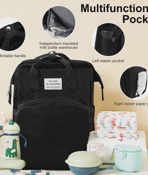Multifunctionele Luiertas Rugzak met Babybedje - Grote Capaciteit & Waterdicht