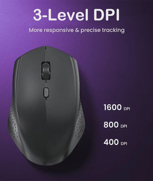 Draadloze Dual-Mode Muis: Bluetooth 5.2 & 2.4G, Oplaadbaar, Stille Kliks voor PC & Laptop
