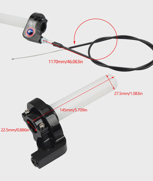 Universele Motor Gashendel Set met Kabel - 22mm Handvatten