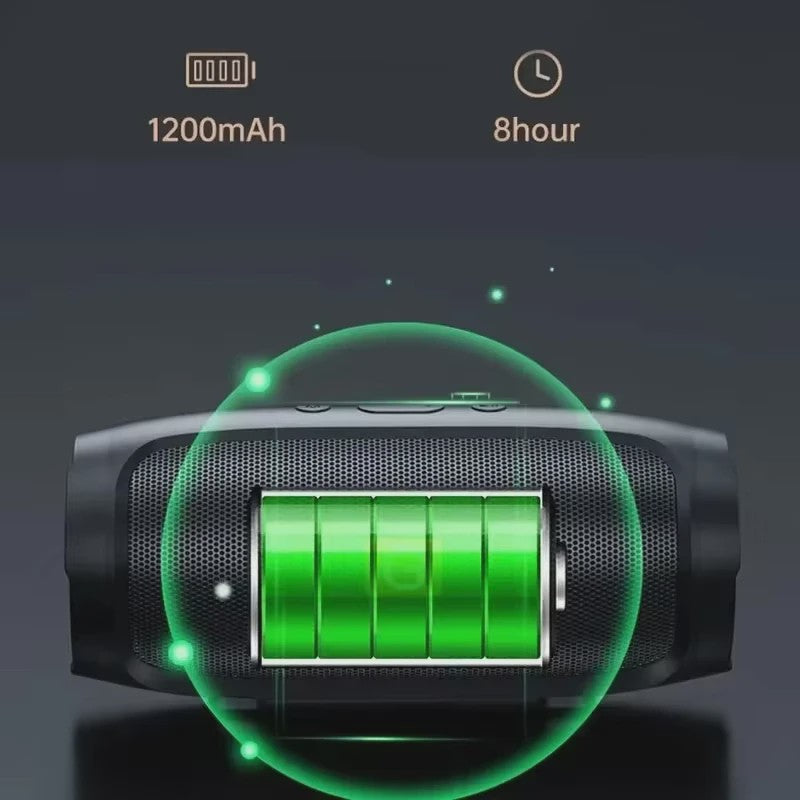 Lenovo Draadloze Bluetooth Speaker met Subwoofer - Draagbaar, Stereo, FM, USB & TF Kaart