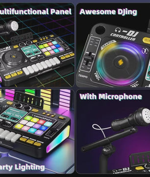 Multifunctionele DJ Mixer Speelgoed voor Kinderen met Bluetooth, Microfoon en Lichteffecten