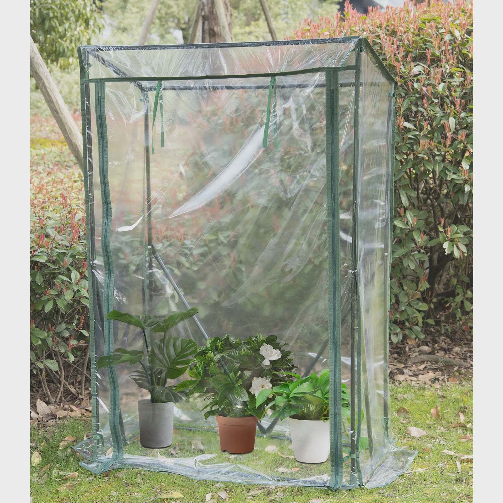 Compacte Kweekkas Tuin Tent - 100x50x136cm - Verplaatsbare Kas voor Planten en Groenten