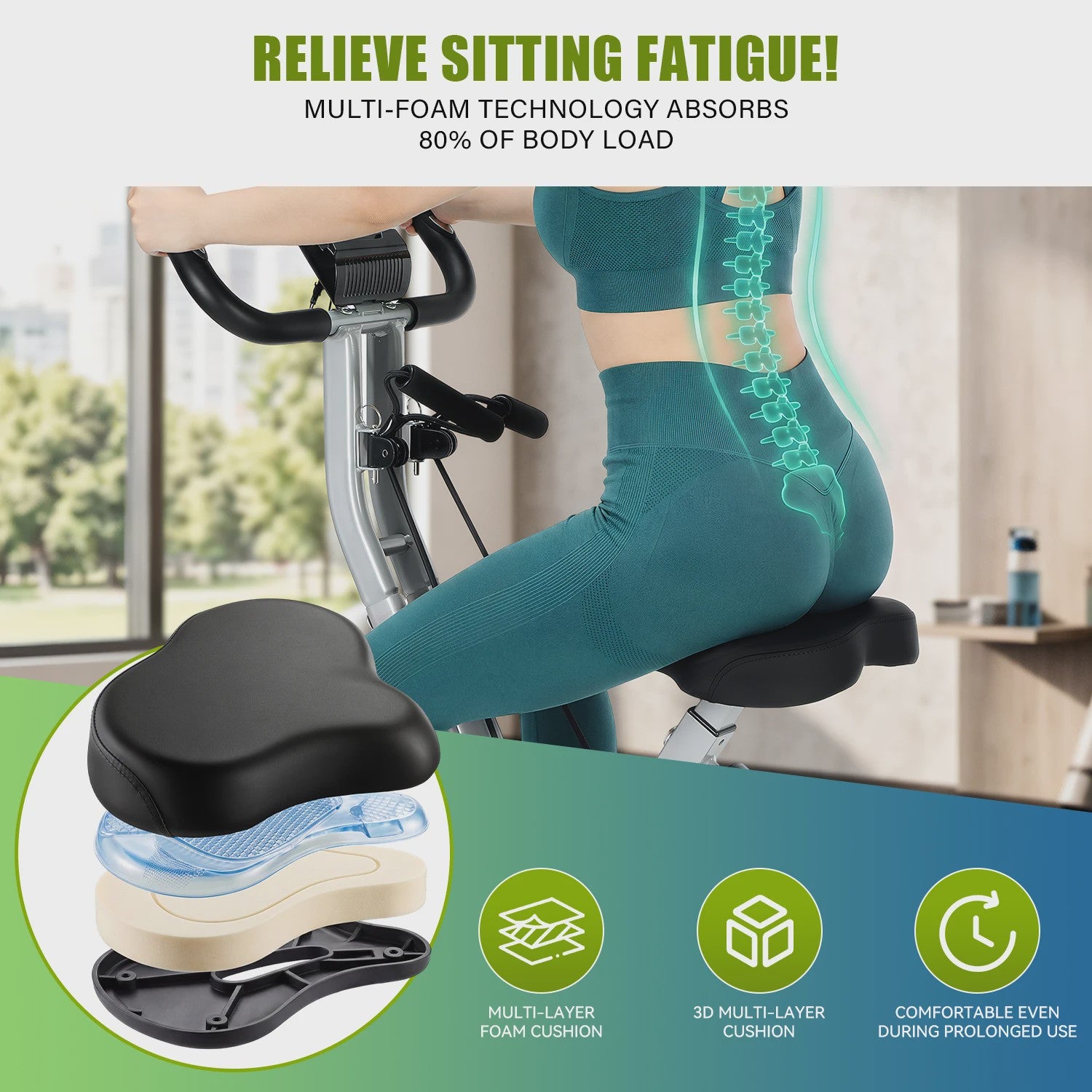 Kehot Opvouwbare Hometrainer met Bluetooth, Hartslagsensor & LCD - Max 145KG