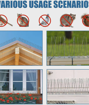 12 Delige RVS Duivenprikkers Set - Vogelwering & Ongedierteverjager voor Tuin, Schutting en Dak