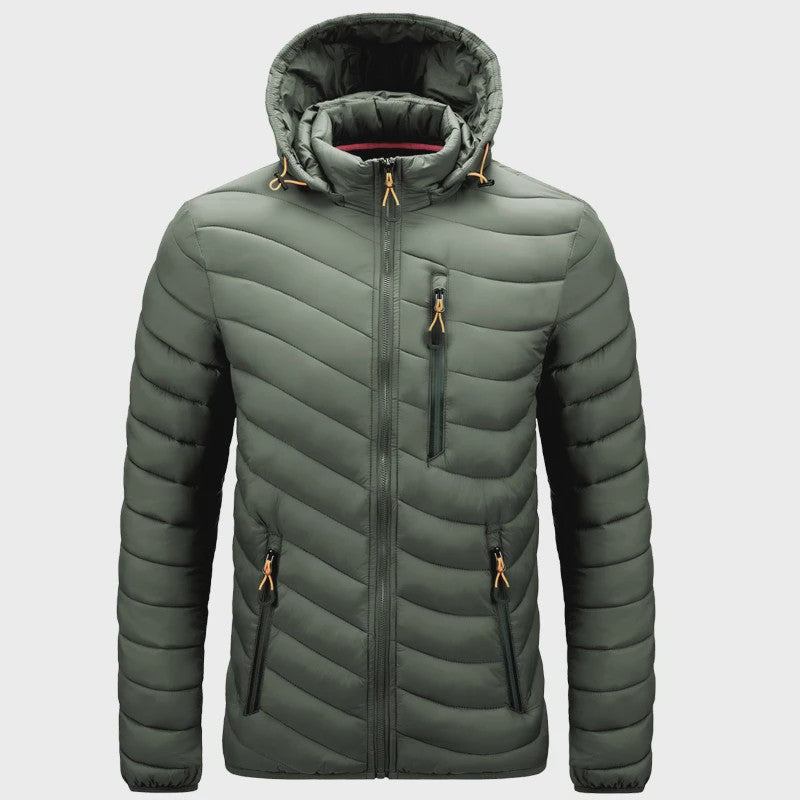 Luxe Heren Lichtgewicht Puffer Jas met Capuchon - Warm & Stijlvol voor Outdoor en Casual Gebruik