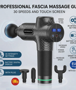 Professionele Massage Gun met LCD Touchscreen - 30 Snelheden voor Diepe Spierontspanning