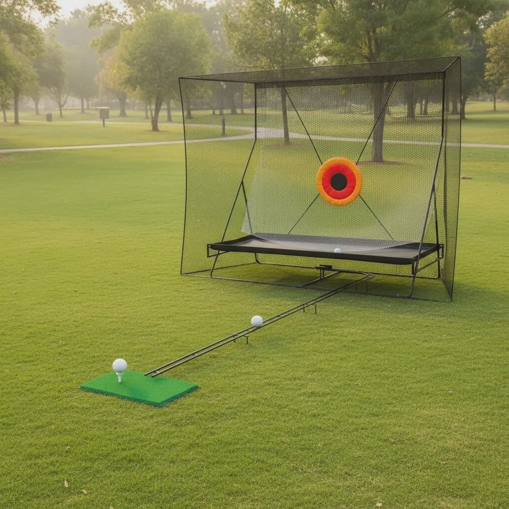 Stevig Golf Oefennet 3.6m x 2.7m met Bal Retour & Draagtas - Indoor/Outdoor Golf Trainingsnet