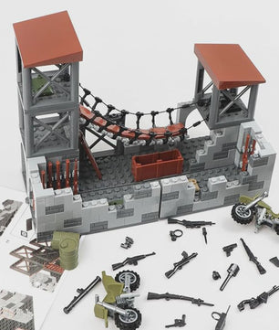 Militaire Basis Bouwset WO2 - Legoset met Wapens en Voertuigen voor Kinderen