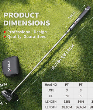 TDX-TB09 Heren Golf Putter: Stabiel, Vergevingsgezind met Automatische Centrering