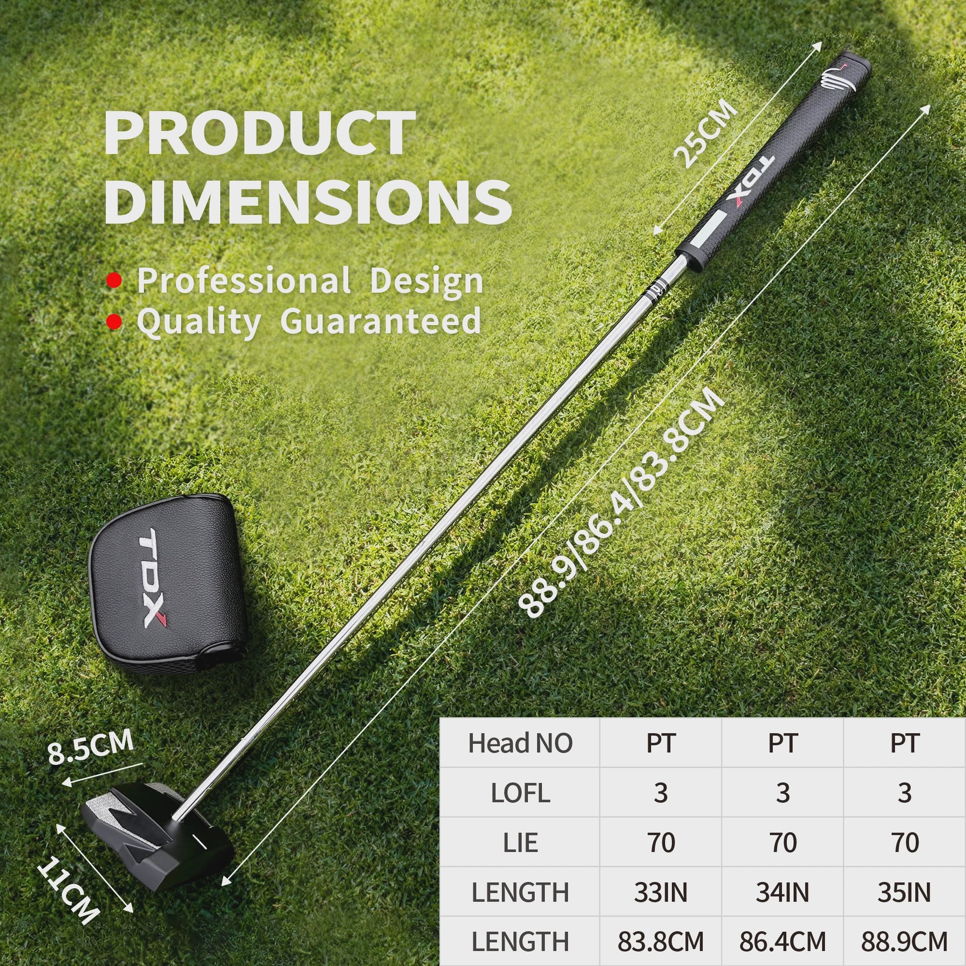 TDX-TB09 Heren Golf Putter: Stabiel, Vergevingsgezind met Automatische Centrering