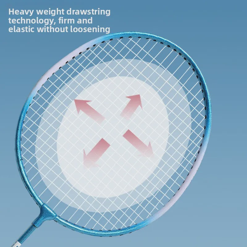 Duurzame Badminton Rackets Set - Iron Alloy Frame, Ideaal voor Beginners & Fitness