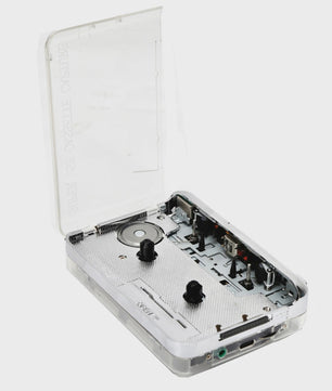 Transparante Cassette Speler & MP3 Converter - Digitale Muziek Oplossing met USB