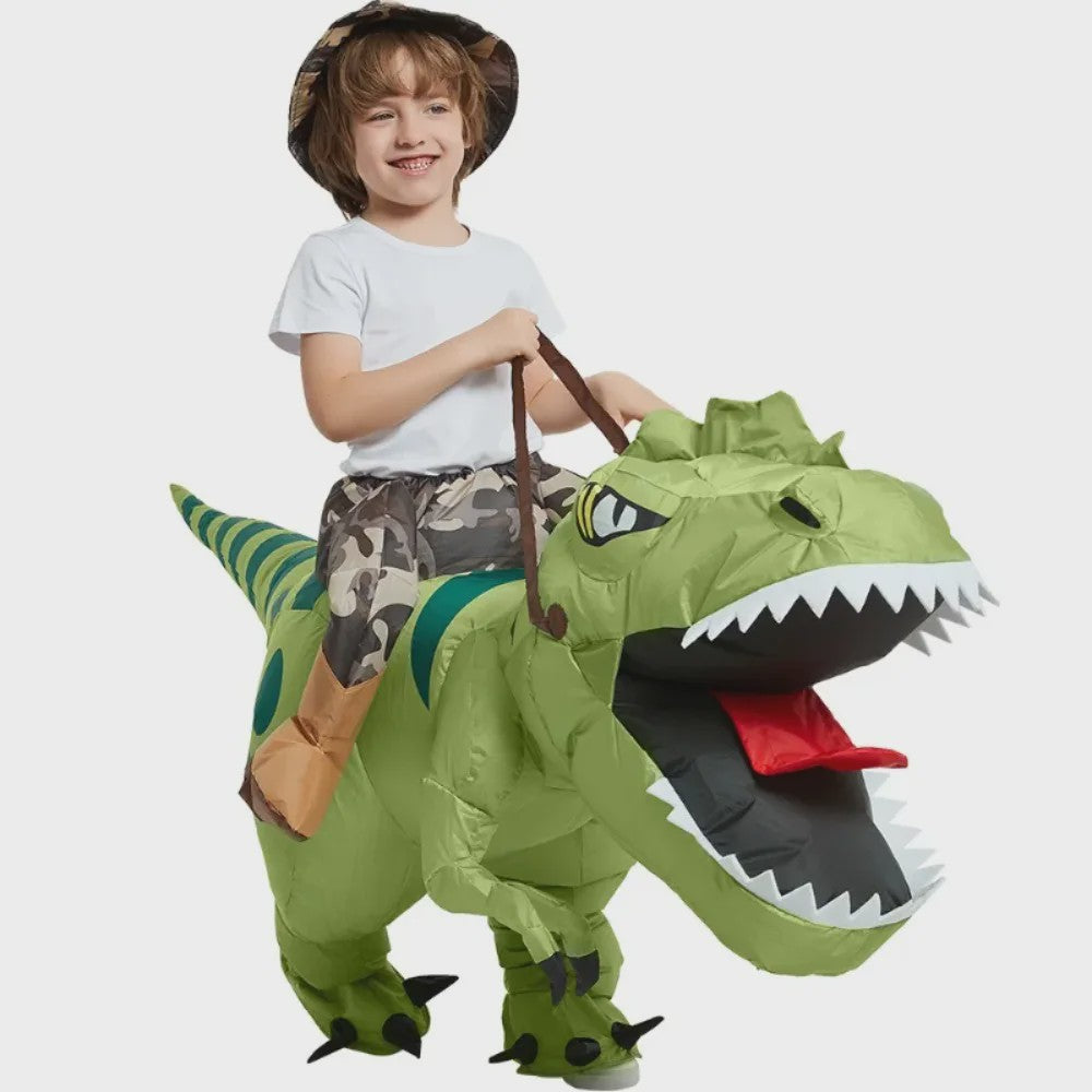 Opblaasbaar T-Rex Dinosaurus Kostuum - Rijd op een T-Rex! Perfect voor Kinderen & Volwassenen - Verjaardagscadeau