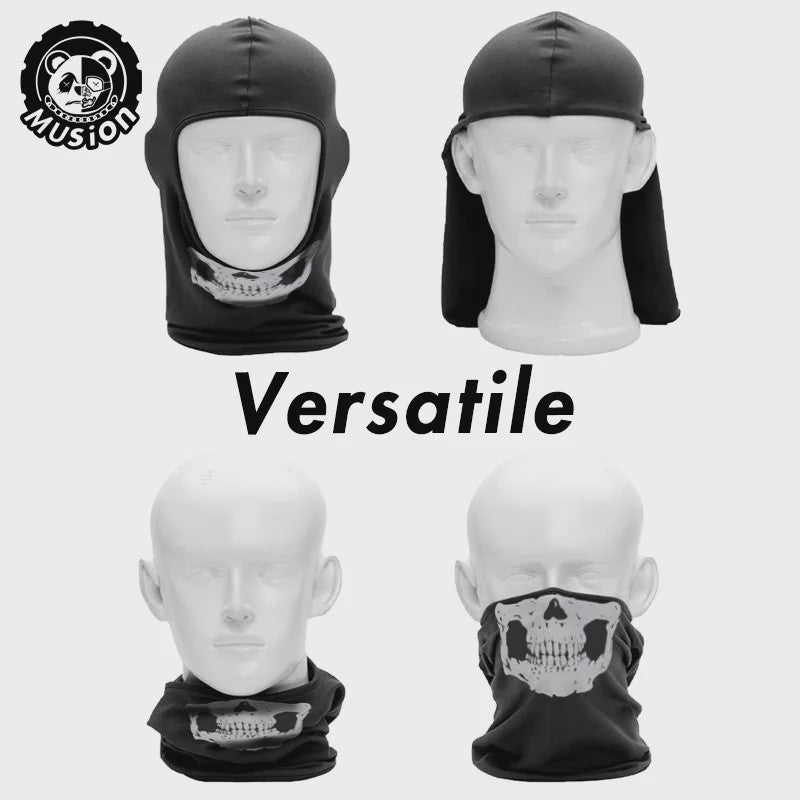Ademende Skull Balaclava Muts - Full Face Motorfiets Masker met Mesh