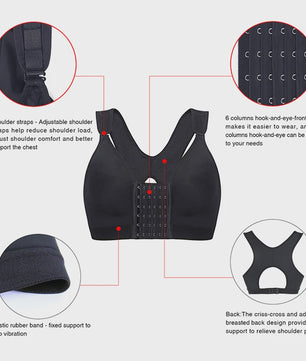 Naadloze Push-Up BH met Voorsluiting - Comfort & Steun voor Sport en Herstel