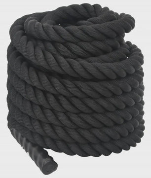 Black Battle Rope 12m - 9kg Polyester - Krachttraining & Uithoudingsvermogen