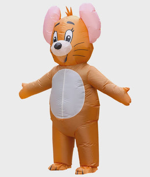 Opblaasbaar Kat en Muis Kostuum voor Volwassenen - Grappig Cosplay Outfit