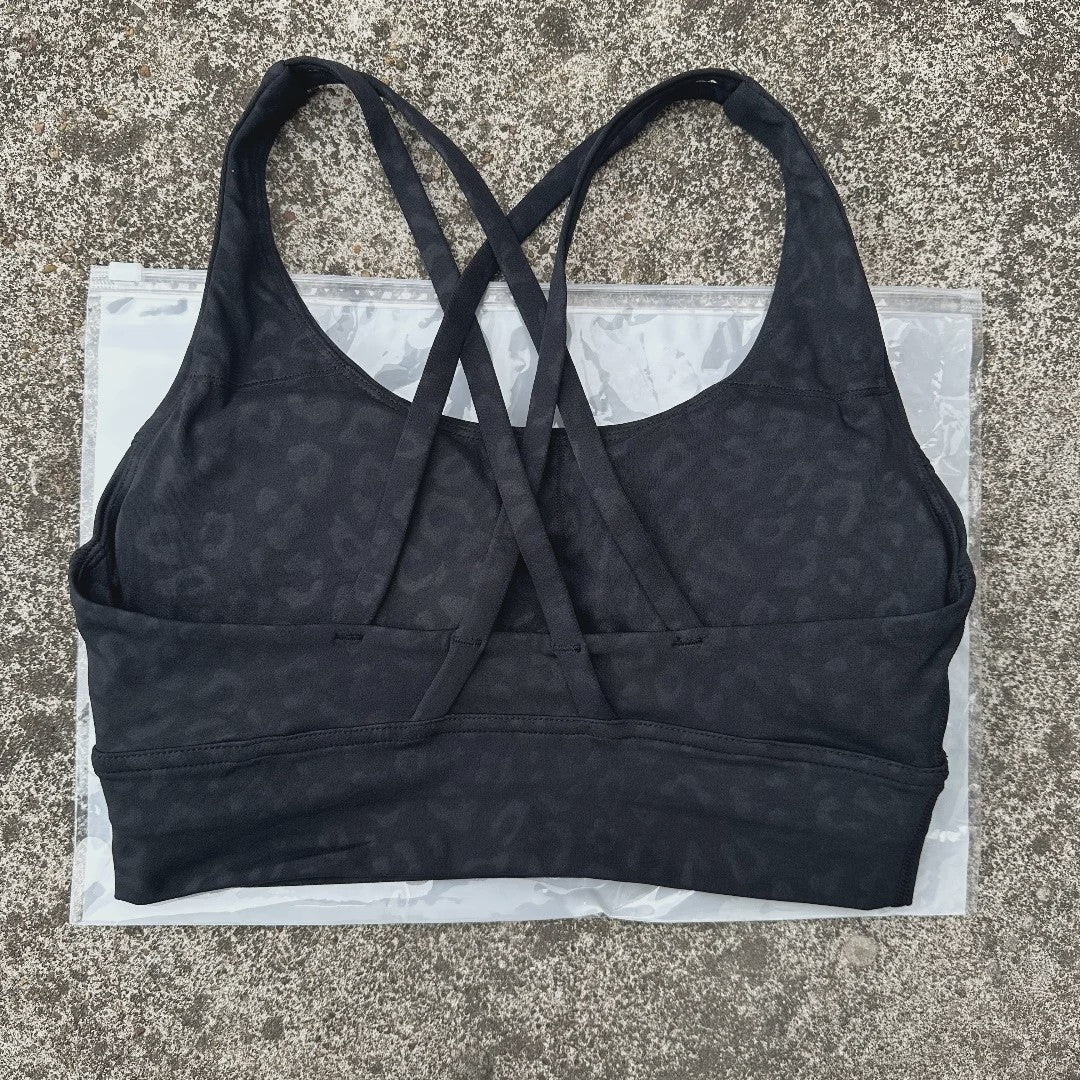 Comfortabele Sports BH met Push-Up Effect en Kruisbanden - Hoge Ondersteuning voor Yoga & Fitness