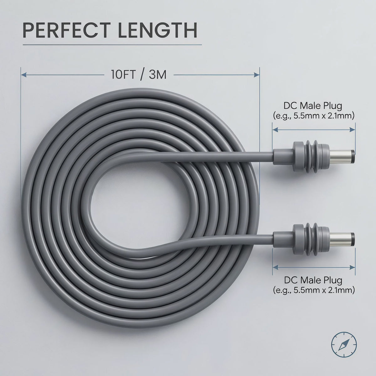 10FT Waterdichte DC Verlengsnoer voor Starlink Mini SPX MINI - Duurzaam & Veilig