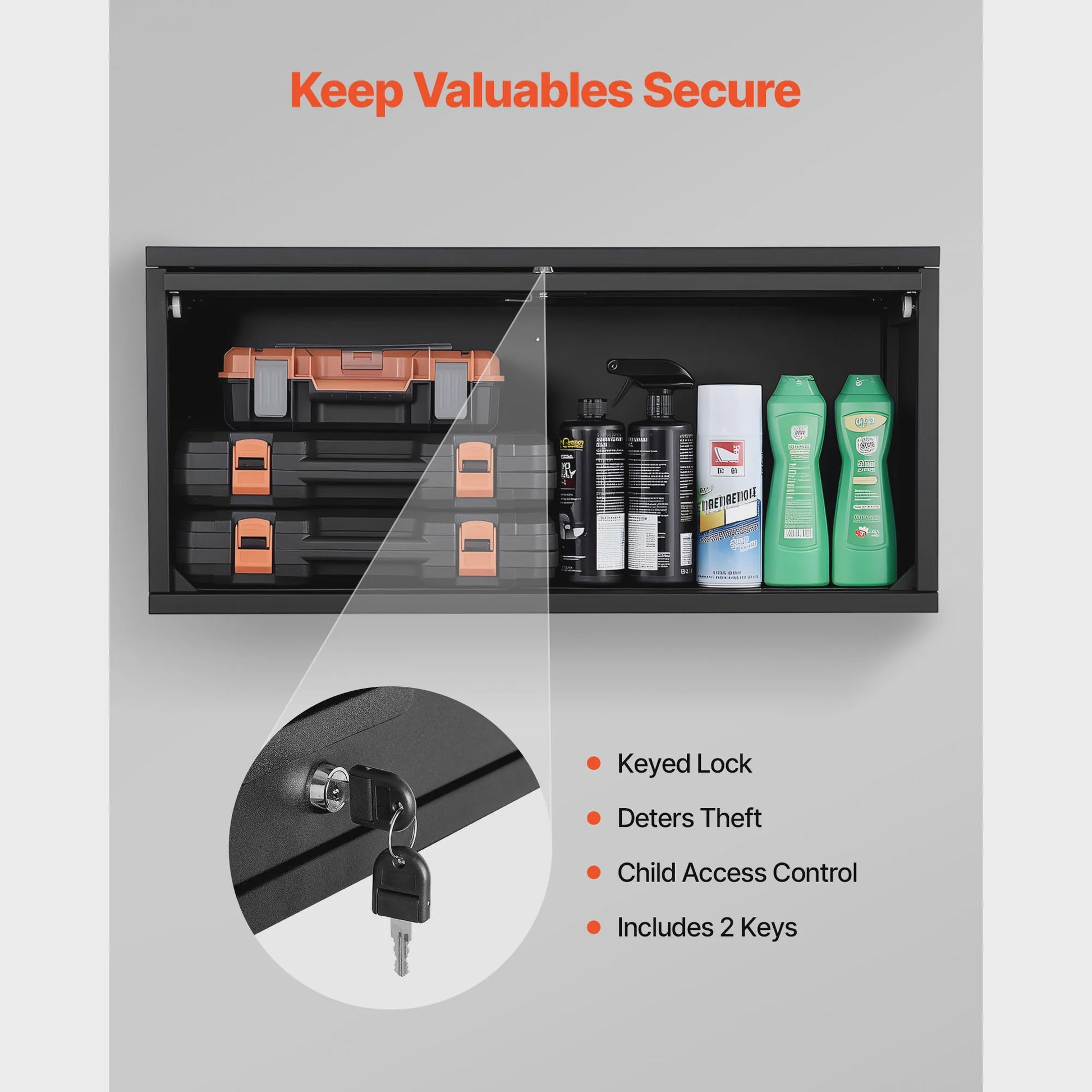 Robuust Metalen Wandkast - 77cm Breed - Garage & Werkplaats