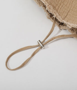 Zomerse Denim Fisherman Hat met Grote Rand en Koord - UV Bescherming voor Dames & Heren