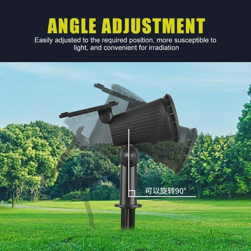 Verstelbare Solar Spotlight met 9 LED's - IP65 Waterdicht & Grondspot/Wandlamp