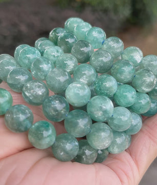 Natuurlijke Blauwe Chloriet Kralen Armband - Handgemaakt & Elastisch voor Dames