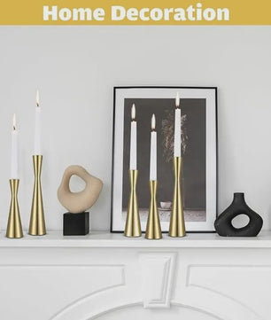 Moderne Kandelaar Standaard - Elegant Metaal Goud, Zilver, Zwart