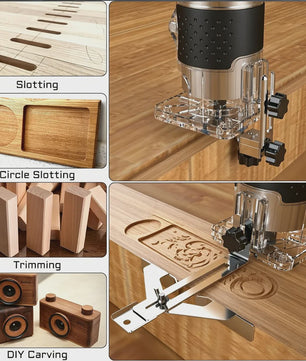 Krachtige Houtfreesmachine 800W - 30000 RPM - Incl. 15 Freesbits & Koffer
