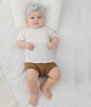 Zomer T-shirt Bamboe Vezel voor Baby Jongens & Meisjes - Kortmouw, Ronde Hals