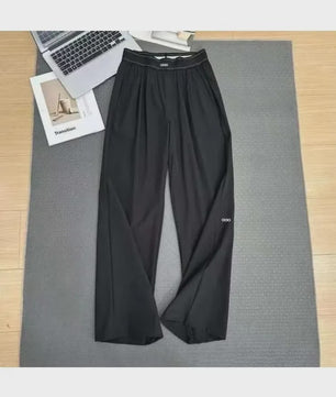 Dames Wijde Leg Broek - Hoge Taille, Ademend & Comfortabel voor Yoga en Casual Gebruik
