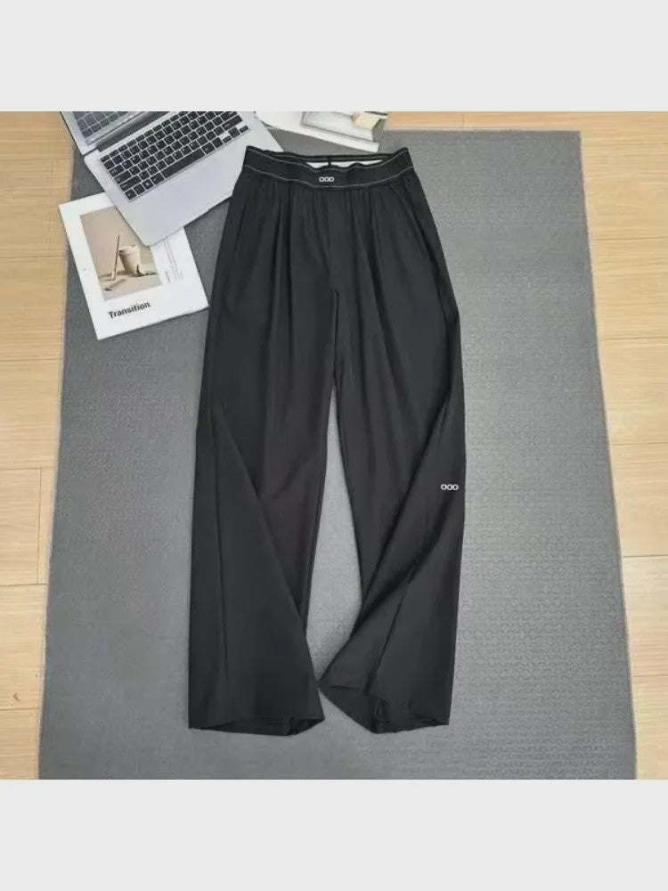 Dames Wijde Leg Broek - Hoge Taille, Ademend & Comfortabel voor Yoga en Casual Gebruik